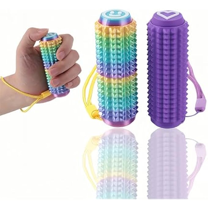 Yonaso Little Ouchies Fidget Clicker (2 Pack) - Pain Stim Sensory Tool for ADHD Kids & Adults, Stress Relief Focus Keychain for Anxiety Autism, Portable Spiky Grippie Pocket Toy - Novelty Gifts for Friend - Image 1