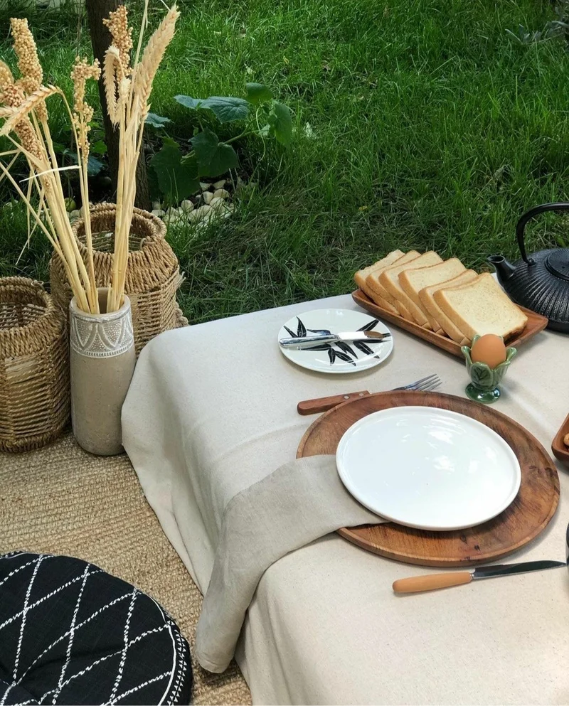 Wellstil Texture | Organic Raw Linen Tablecloth 160 x 300 cm