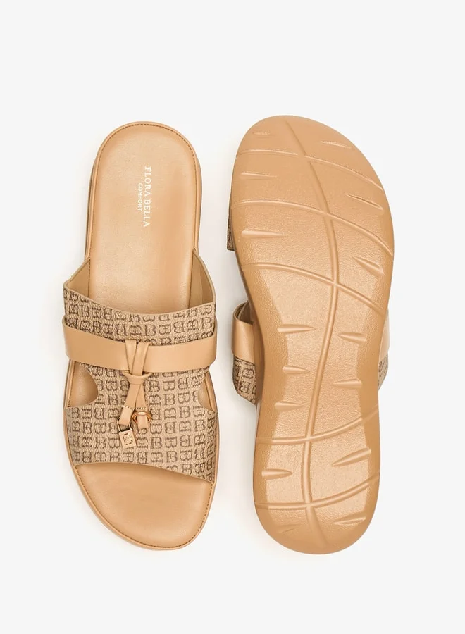 Flora Bella By Shoexpress Solid Slip-On Sandals