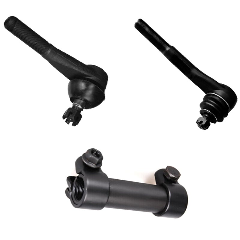 KFVF 3PC Outer Steering Drag Link Drag Link at Pitman Arm Drag Link Adjusting Sleeve Pitman Arm to Steering Arm for Chevy Blazer K10 K20 K30 for GMC Jimmy K15 K25 K35 ES2026R ES2027L ES362S