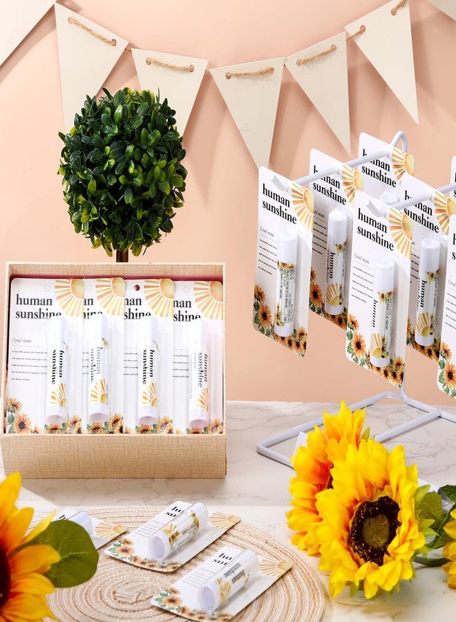 Sacubee 30 Pack Back to School Employee Teacher Appreciation Gift Bulk Lip Balm Teacher Employee Staff Team Thank You Gifts Appreciation Party Favors for Women Men Coworker(Human Sunshine,Yellow) - Image 3
