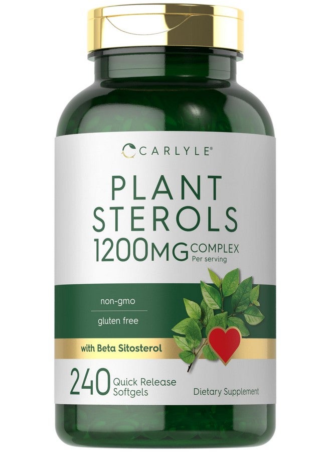 Carlyle ستيرولات نباتية كارلايل 1200 ملغ | 240 كبسولة هلامية فائقة القوة | مكمل خالي من الكائنات المعدلة وراثيًا وخالي من الغلوتين | مع بيتا سيتوستيرول - Image 1