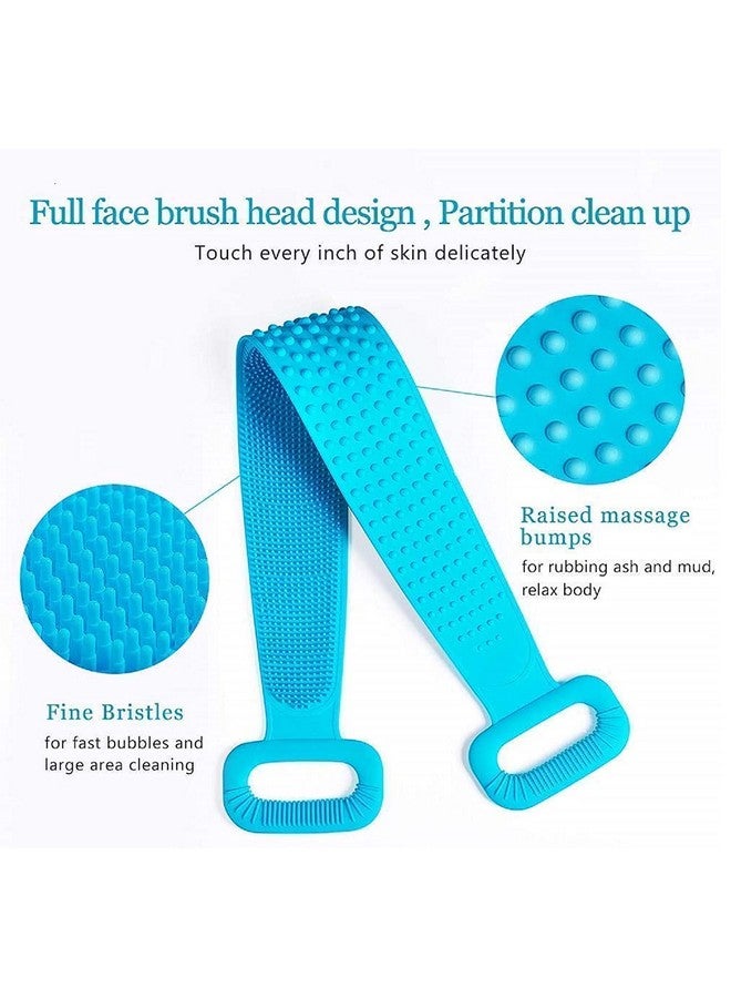 Shelzi Silicone Shower Bath Belt Back Scrubber Bath Massage Tool - Image 2