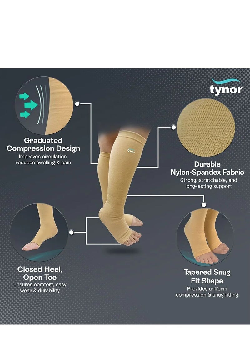Tynor Compression Stocking Below Knee Classic (Pair) I16 - Image 3