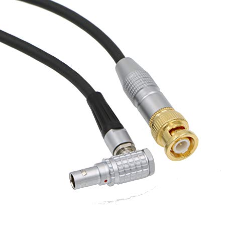 Uonecn Time Code TC Cable BNC Male to Right Angle 0B 5 Pin Male for ARRI Alexa Sound Device 39'' - Image 2