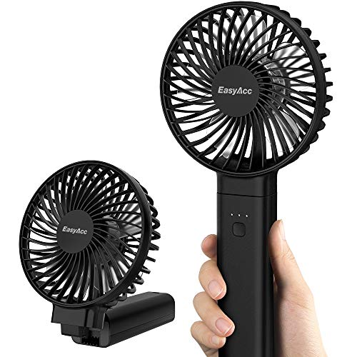 EasyAcc Handheld Fan, 2023 4th New 5000 Battery Operated Desk Fan [ 4 Speed 20 Hours Quiet Powerful Hand Fan ] Power Indicator/One Touch Power Off Foldable Personal Fan for Travel Office Outdoor - Image 1