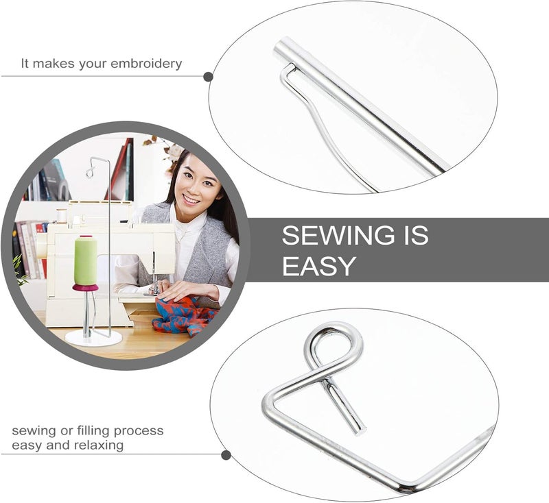 EXCEART Metal Embroidery Stand Adjustable Spool Holder Universal Full Metal Single Cone and Spool Thread Rack Sewing Quilting Thread Holder - Image 4