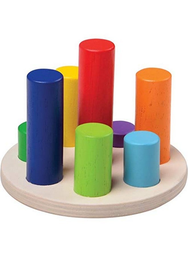 Constructive Playthings ألعاب البناء SAN-24 ألغاز من الخشب للتكديس المنطقي، ألغاز ملونة قابلة للتكديس للأطفال - Image 2