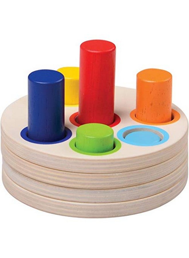 Constructive Playthings ألعاب البناء SAN-24 ألغاز من الخشب للتكديس المنطقي، ألغاز ملونة قابلة للتكديس للأطفال - Image 5