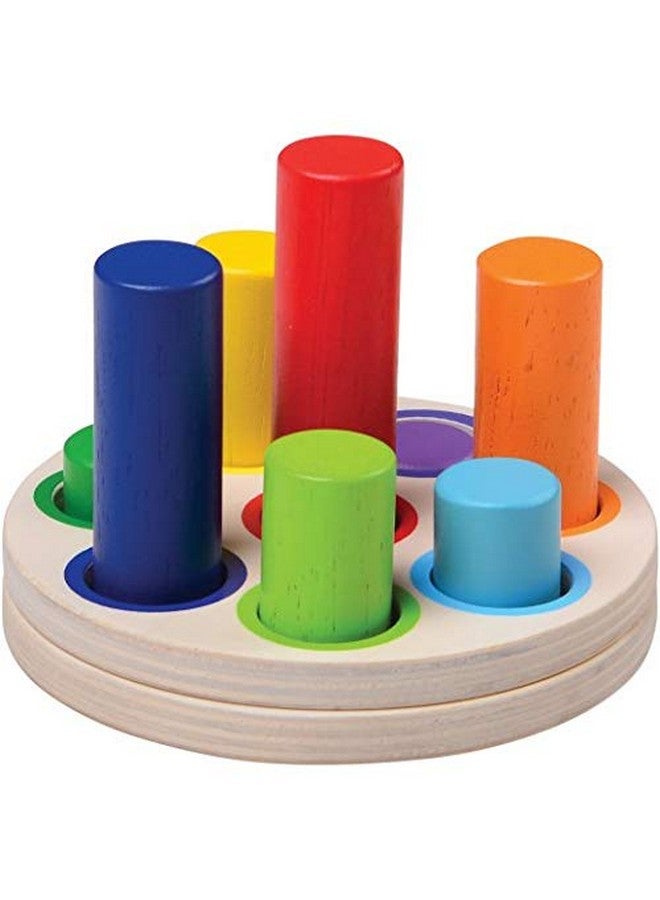 Constructive Playthings ألعاب البناء SAN-24 ألغاز من الخشب للتكديس المنطقي، ألغاز ملونة قابلة للتكديس للأطفال - Image 3