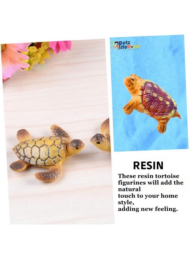 VAYINATO 5 Pcs Playful Turtle For Aquarium Fashion Ornament - Whimsical Decor Set For A Colorful Underwater Paradise (Random Color & Style) By Petzlifeworld - Image 3