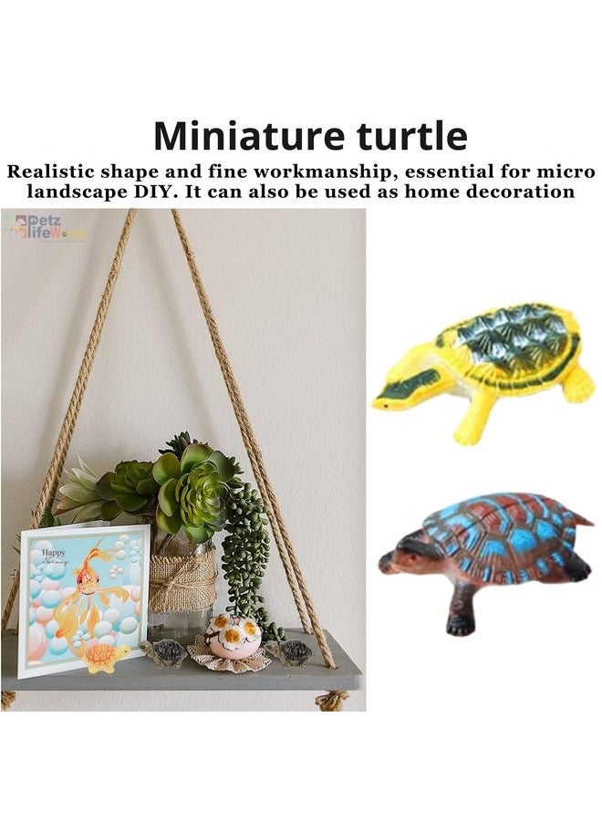 VAYINATO 5 Pcs Playful Turtle For Aquarium Fashion Ornament - Whimsical Decor Set For A Colorful Underwater Paradise (Random Color & Style) By Petzlifeworld - Image 4