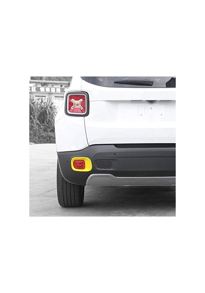 DEMULAX Yellow ABS Car Fog Light Cover for Jeep Renegade - Image 2