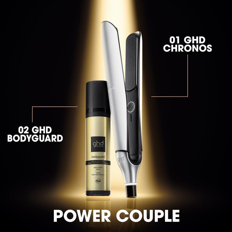 GHD Chronos Styler - 1 "" Hair reustener 3x أسرع HD مستجيب للحركة لنتائج واحدة من السكتة الدماغية عالية الدقة التي تستمر 24 ساعة 85 ٪ أكثر تألق 2x أقل تجعد لا توجد أضرار بالحرارة - أبيض - Image 3