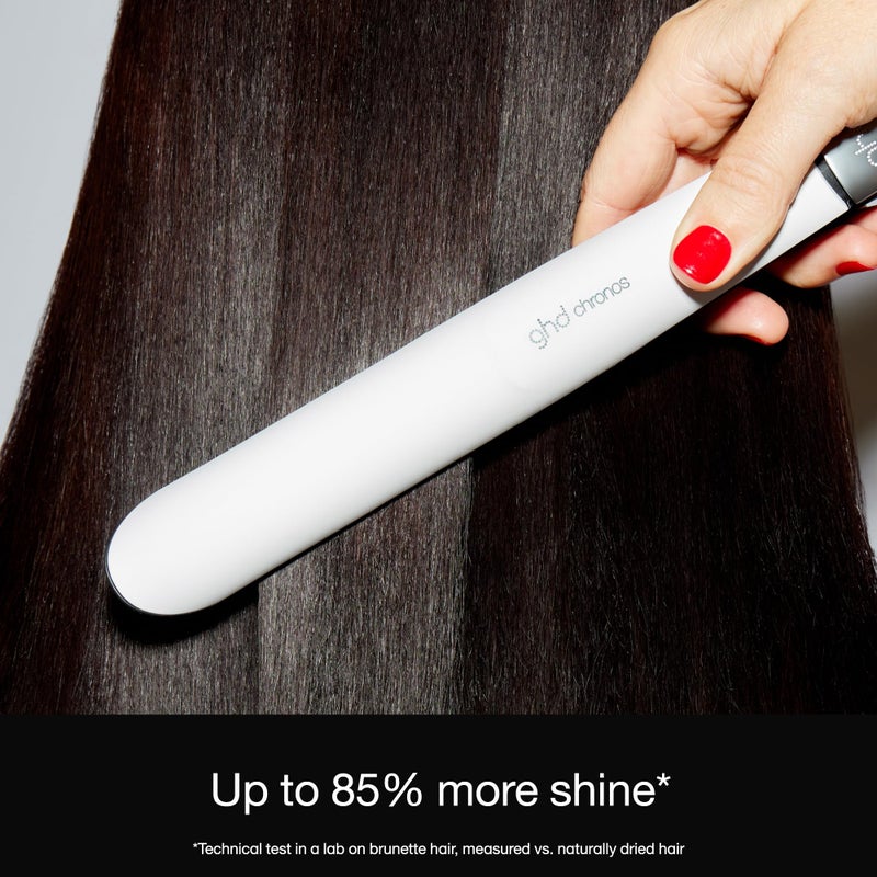 GHD Chronos Styler - 1 "" Hair reustener 3x أسرع HD مستجيب للحركة لنتائج واحدة من السكتة الدماغية عالية الدقة التي تستمر 24 ساعة 85 ٪ أكثر تألق 2x أقل تجعد لا توجد أضرار بالحرارة - أبيض - Image 2