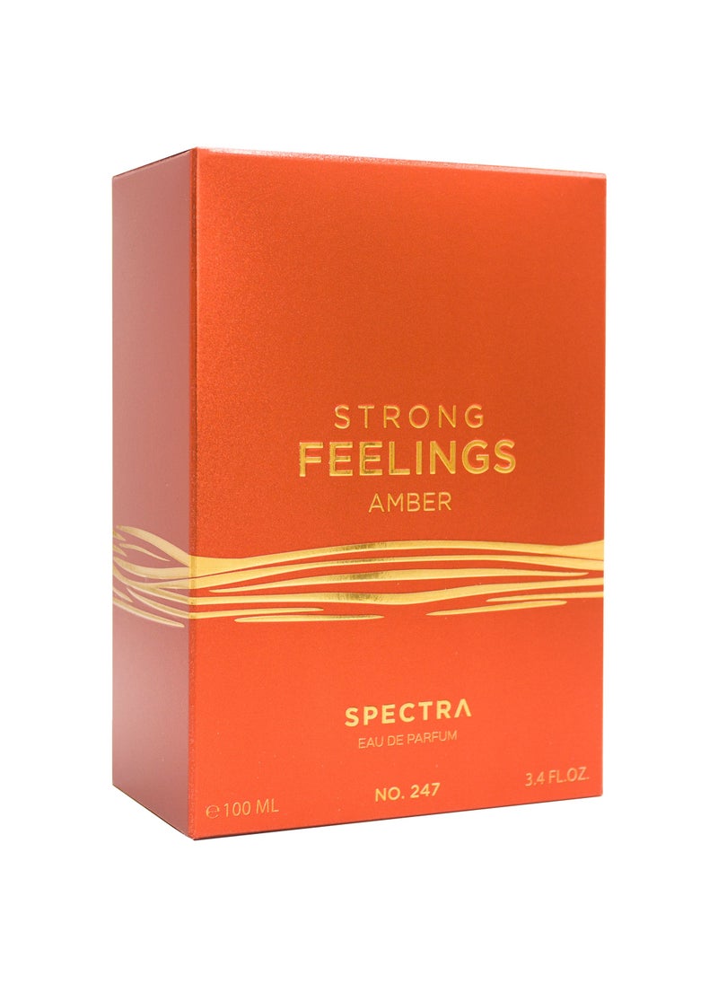 Spectra 247 Strong Feelings Amber EDP Unisex Perfume - 100ml  - Image 3