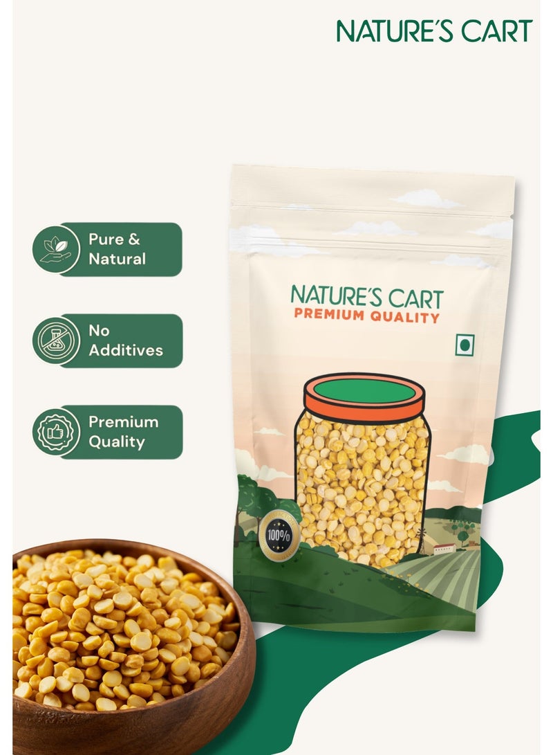 NATURE'S CART Nature’s Cart Chana Dal 1kg – Premium Split Bengal Gram | High Protein Lentils | Unpolished & Natural - Image 2