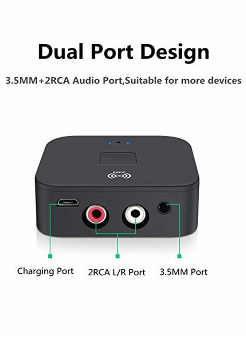 Y&D Bluetooth Receiver for Home Stereo RCA, 3.5mm AUX Wireless Audio Adapter and Car System, NFC-Enabled  - Image 2