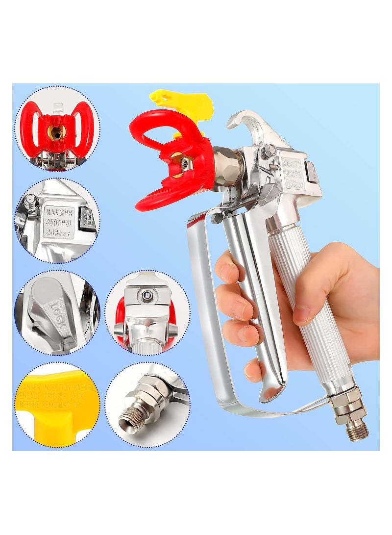 Barakah High Pressure Airless Paint Spray Gun, Airless Spray Gun with 517 Tip Fit Apply for Spraying on Walls, Furniture, Railings, Etc. - Image 5