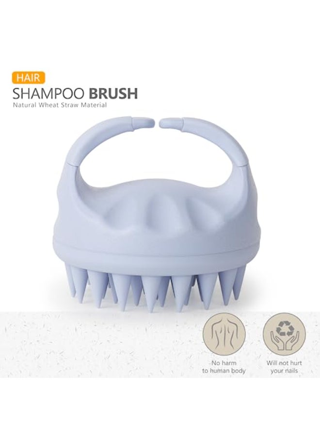 Sndyi Scalp Massager Shampoo Brush Scalp Scrubber with Soft Silicone Bristles Scalp Exfoliator for Dandruff Removal Scalp Massager for Hair Growth Wet Dry Hair Brush for Scalp Care Sky Blue - Image 3