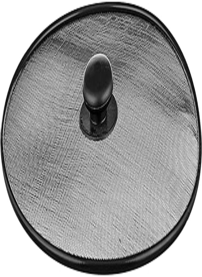 Generic Generic Metal cookware lids with plastic handle for kitchen - black 