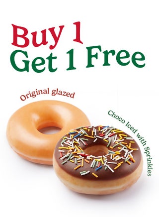 Choco Iced with Sprinkles Doughnut Buy 1 Get 1 Free
