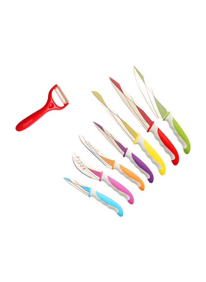 AAone Complete Kitchen Solution Polo 7 Pcsknife Set (7 Knife+ 1 Potato Peeler Are Gift Box 