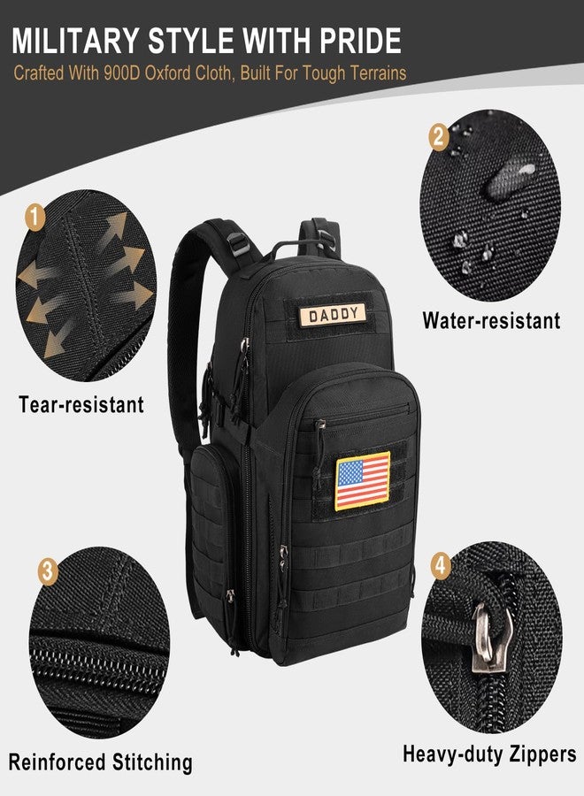 MIRACOL Diaper Bag Backpack for Dad: 40L XL Capacity Fits 1-3 Days Trip - Military Style with Daddy Patch for Active Dads - Ideal Gift for New Fathers & Husbands - Image 5