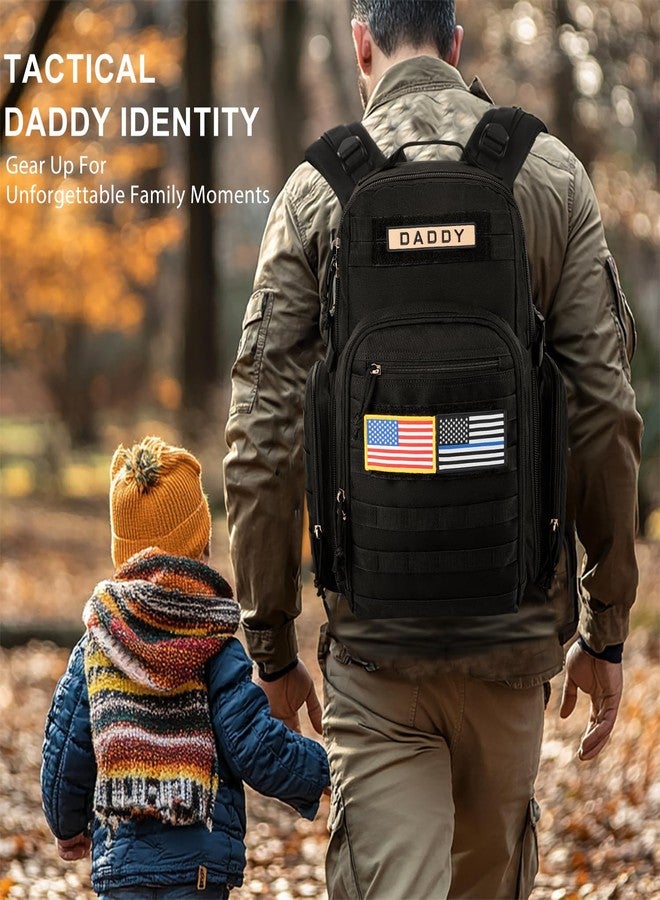 MIRACOL Diaper Bag Backpack for Dad: 40L XL Capacity Fits 1-3 Days Trip - Military Style with Daddy Patch for Active Dads - Ideal Gift for New Fathers & Husbands - Image 4