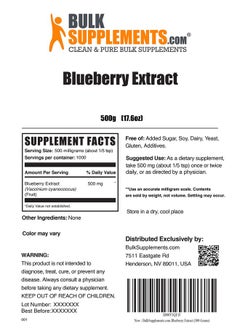 BULKSUPPLEMENTS.COM Blueberry Extract Powder Blueberry Extract For Baking Wild Blueberry Powder Antioxidants Supplement Anthocyanin Supplement Smoothie Powder (500 Grams 1.1 Lbs)  - Image 3