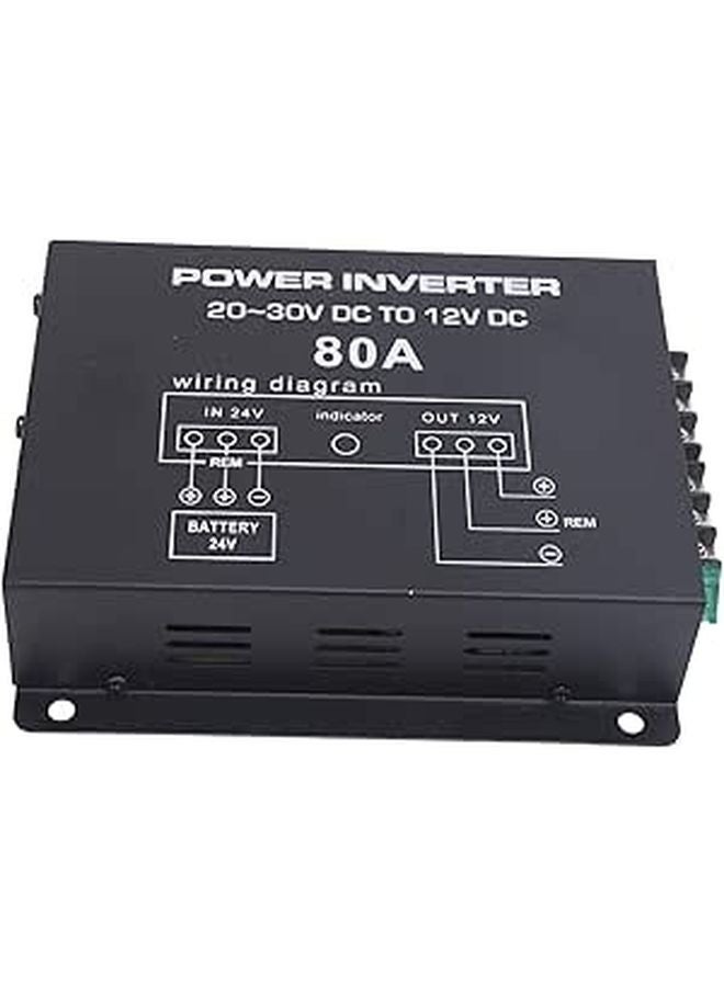 80A 24V إلى 12V محول DC منظم جهد تنازلي مع مروحتين مزدوجتين للسيارة والشاحنة والعربة السكنية - Image 1