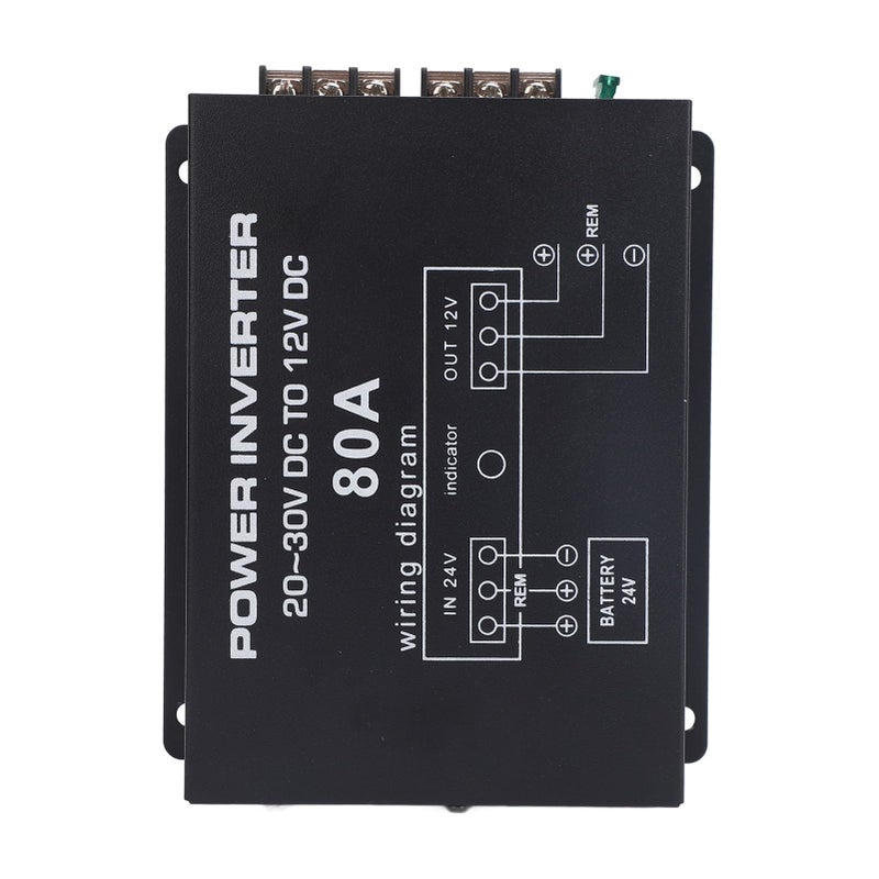 80A 24V إلى 12V محول DC منظم جهد تنازلي مع مروحتين مزدوجتين للسيارة والشاحنة والعربة السكنية - Image 5