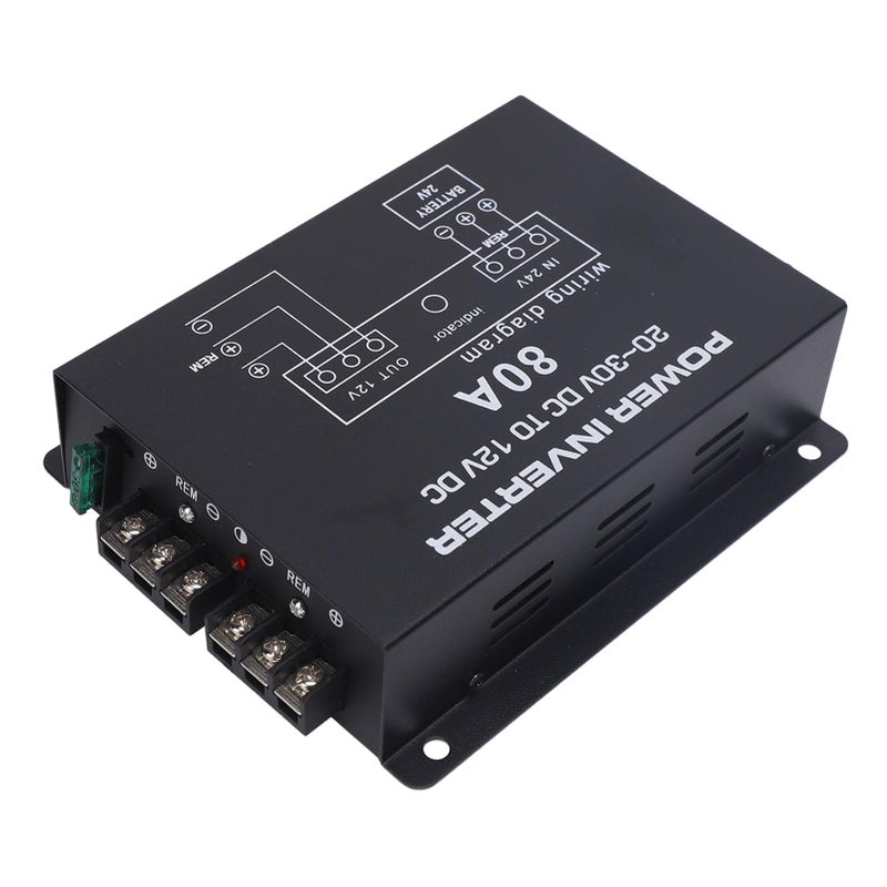 80A 24V إلى 12V محول DC منظم جهد تنازلي مع مروحتين مزدوجتين للسيارة والشاحنة والعربة السكنية - Image 4