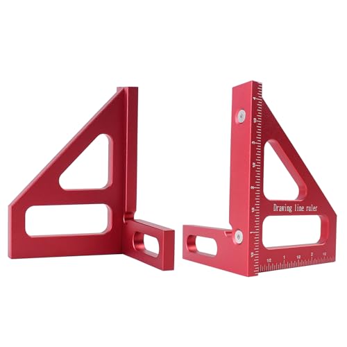 KETIPED Imperial 3D Multi-Angle Measuring Ruler,45/90 Degree Aluminum Alloy Woodworking Square Protractor, Miter Triangle Ruler High Precision Layout Measuring Tool for Engineer Carpenter,003R - Image 5
