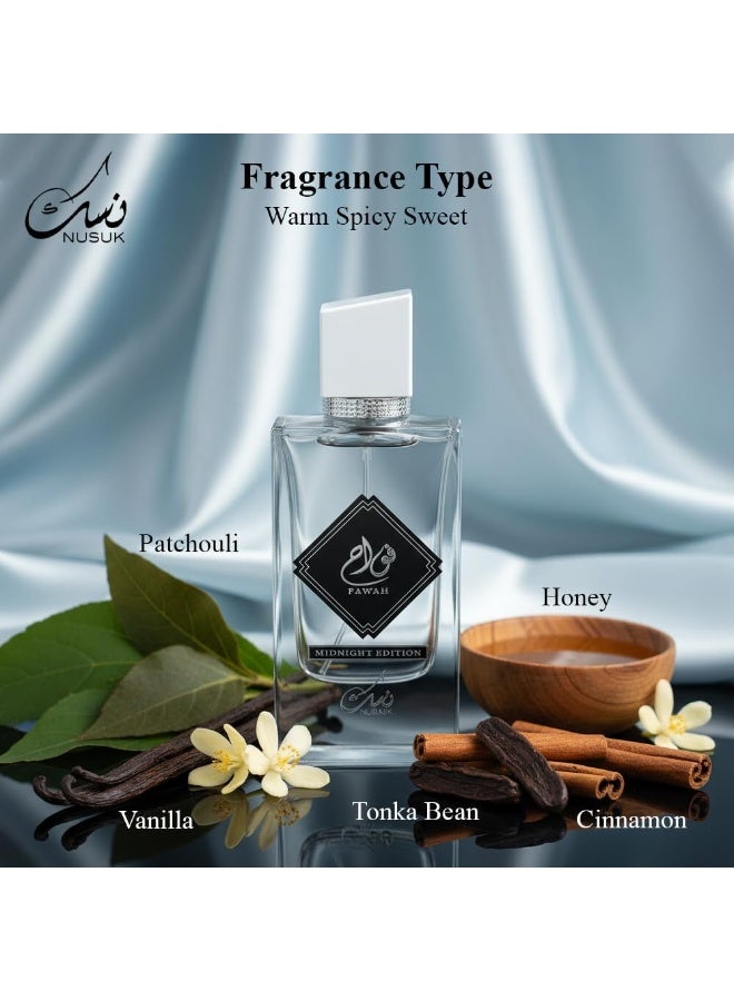 Nusuk Fawah Midnight For Men Eau De Parfum 80ML - Image 5