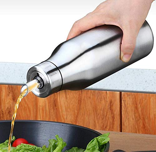 SEASPIRIT Olive Oil Dispenser Bottle Oil Pourer Dispensing Bottles Stainless Steel Olive Oil Dispenser Leakproof Kitchen Oil Vinegar Cruet 1200 ML Pack OF01 - Image 2