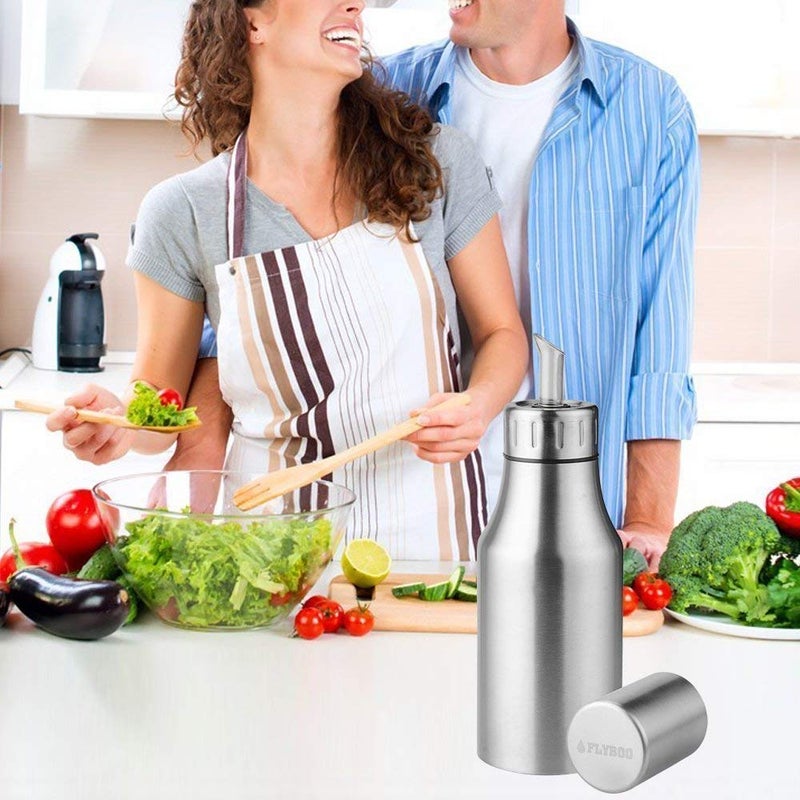 SEASPIRIT Olive Oil Dispenser Bottle Oil Pourer Dispensing Bottles Stainless Steel Olive Oil Dispenser Leakproof Kitchen Oil Vinegar Cruet 1200 ML Pack OF01 - Image 5
