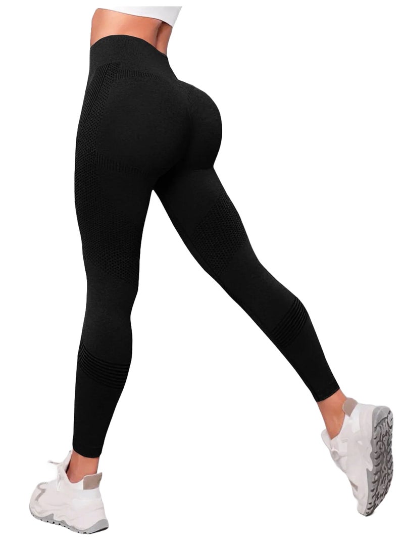 Sweet Cathy High Waisted Sports Leggings Tummy Control Seamless Contour Booty Scrunch Butt Workout Yoga Pants Sportswear for Women - Image 1