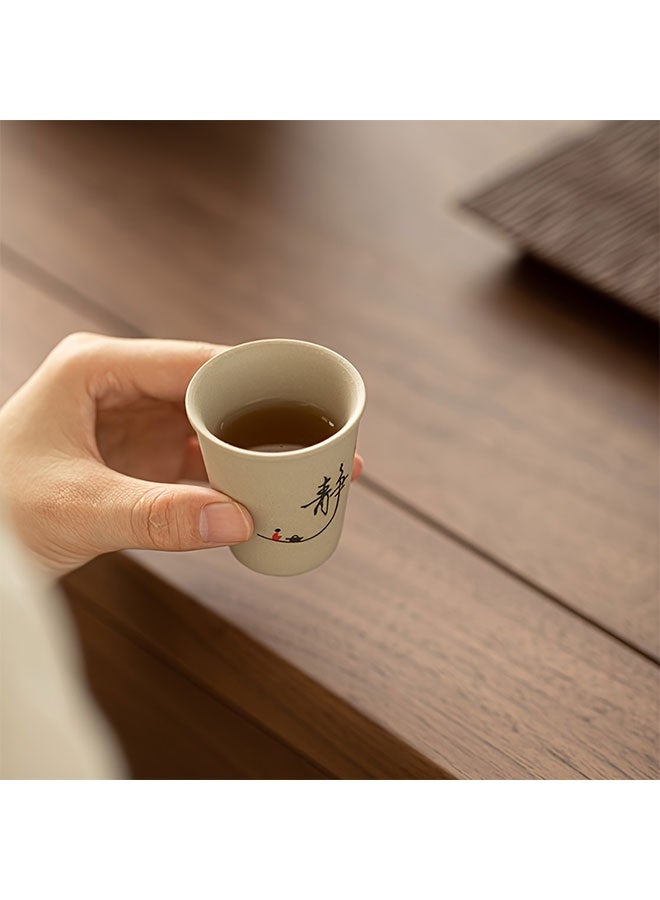 مجموعة اقتصادية من 8 أكواب قهوة خزفية (45 مل) - زه...