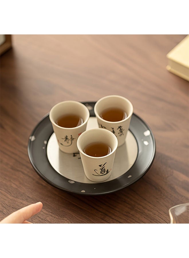 مجموعة اقتصادية من 8 أكواب قهوة خزفية (45 مل) - زه...