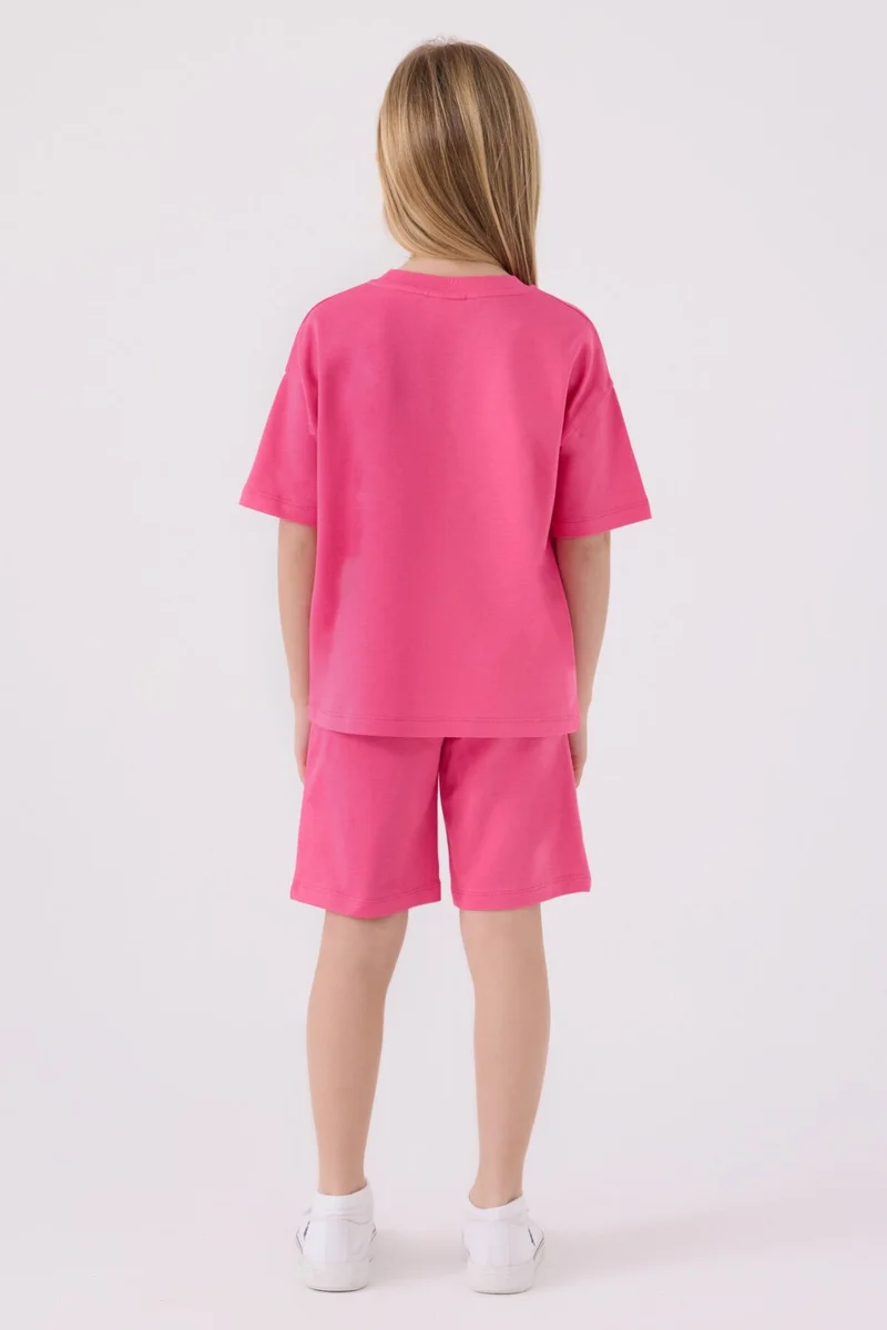U.S. Polo Assn. Girls Light Fuchsia Bermuda Set