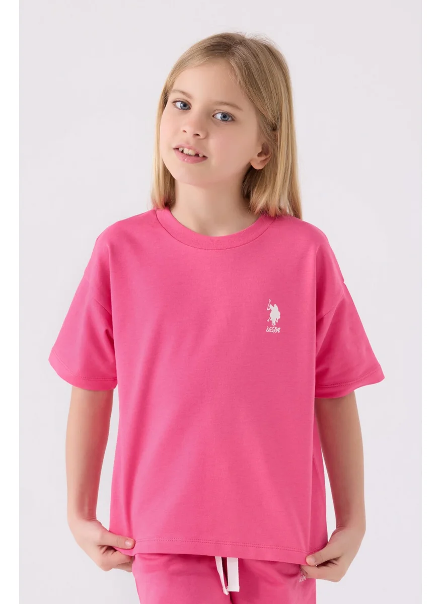 U.S. Polo Assn. Girls Light Fuchsia Bermuda Set