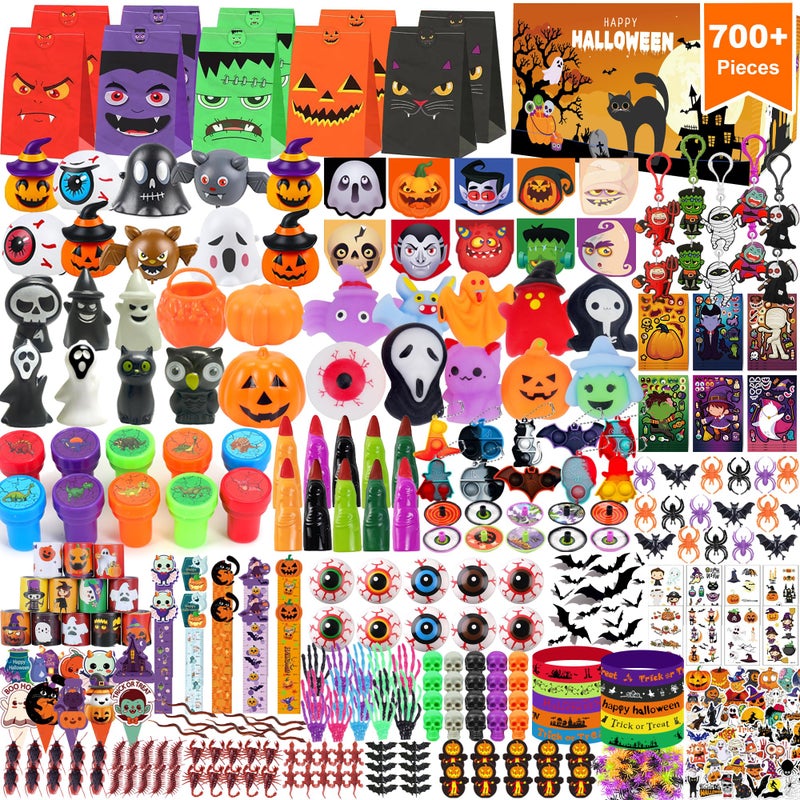 PLOUGVI 702PCS Halloween Party Favors Supplies Decorations Trick or Treat Goodies Bag Fillers Stuffers Halloween Toys for Classroom Prizes Gifts - Image 2