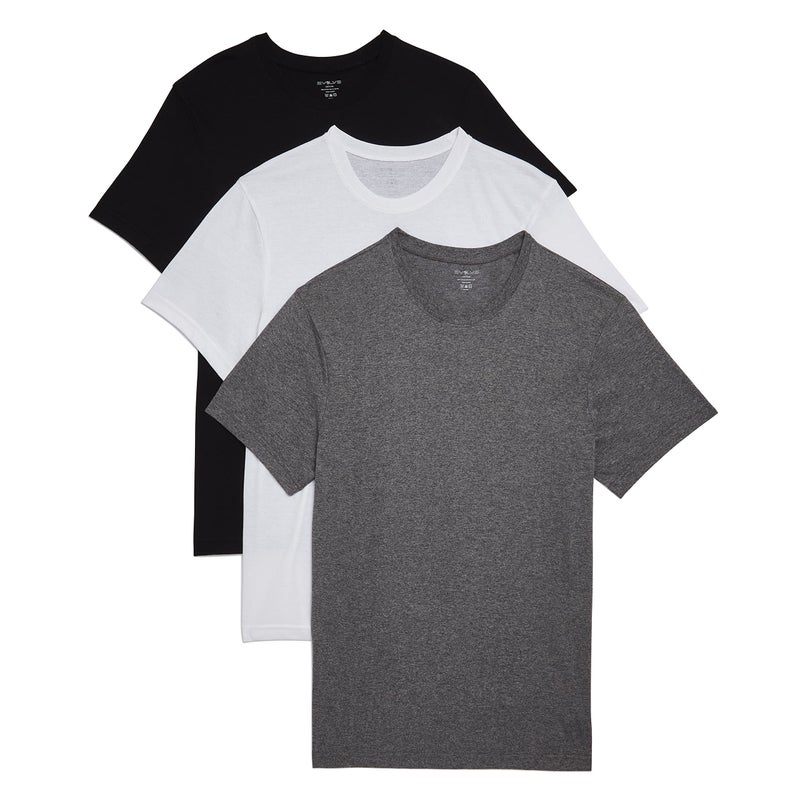 Evolve Men's Performance Cotton 3 Pack Crew Neck T-Shirts