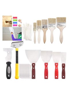 23 Pieces Stainnless Steel Putty Knife Scrapers 2/3/4/5 inch & Chip Paint Brushes Assortment Kit, Spackle Knife for Drywall Spackle & Mud, Plaster Sc Paint, Decals, and Wallpaper - pzsku/Z38A870621AB35E09E01AZ/45/_/1740219385/ddd3d96e-0bcd-4fca-ba26-fbb2d8e11402