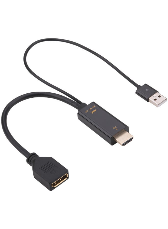 نيوترل محول 4K عالي الدقة HDMI إلى DP كابل كمبيوتر رئيسي لـ PS4 مع محول مزود بشريحة - Image 5