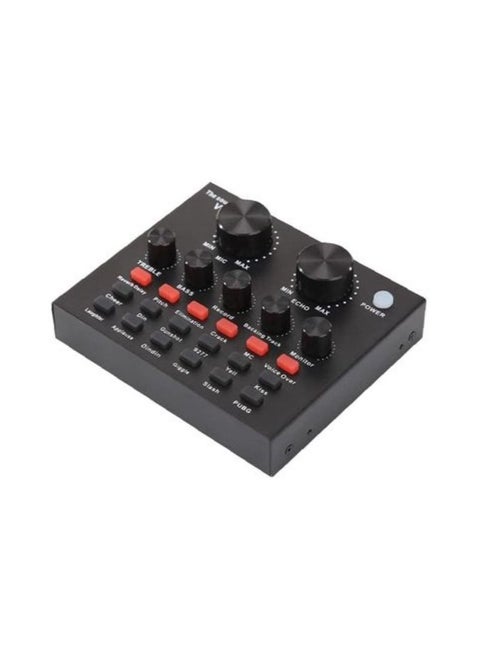 Sound Card V8 USB External Audio Mixer Headset Microphone Webcast Entertainment Streamer