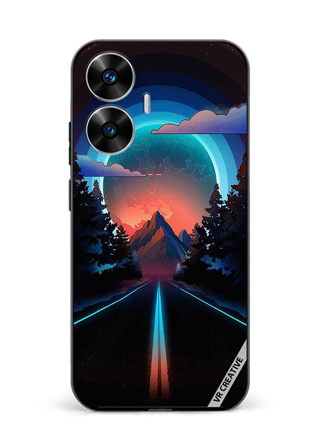 VR CREATIVE Protective Case Cover For Realme C55 Road To Paradise Design Multicolour - Image 1