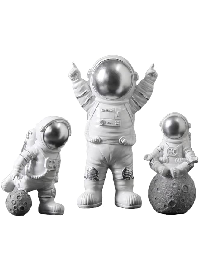 Zaboon Astronaut Room Decor Or Car Decorationsresin Sculpture For Home Decor Modernbook Shelf Tv Stand Decorbedroom Office Desktop Decorative Ornamentssilver - Image 1