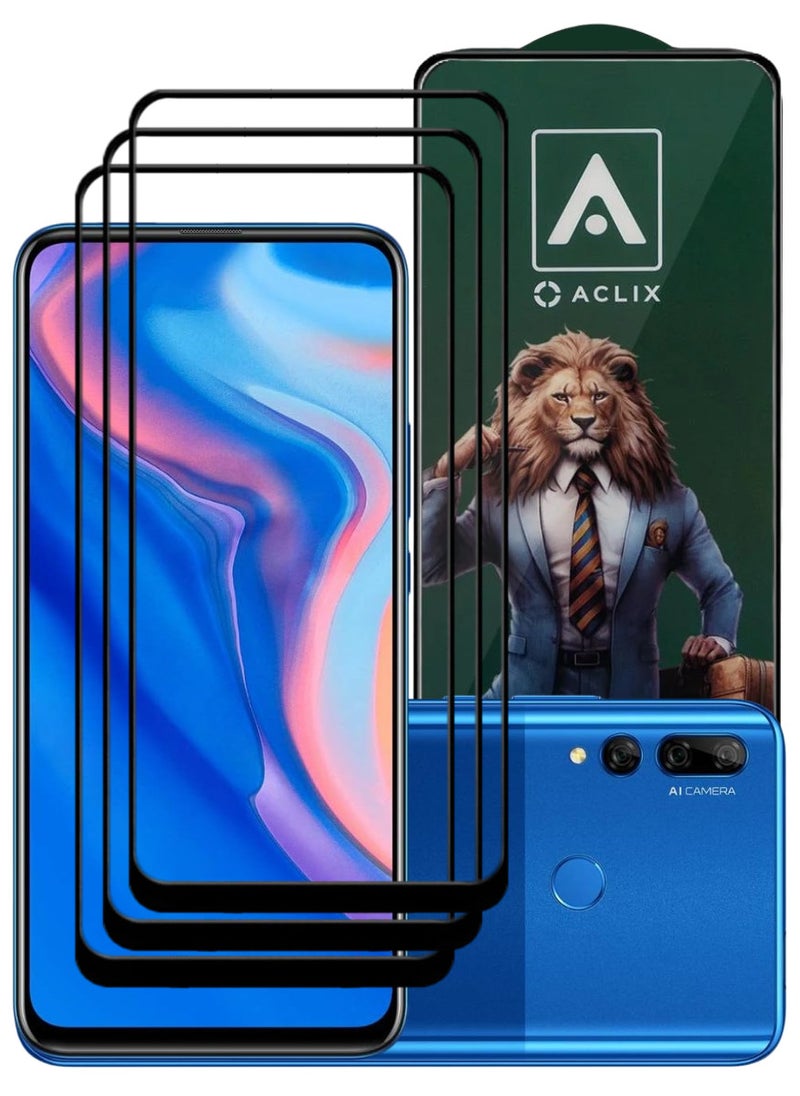 ACLIX 3 Pieces Antistatic ESD Dustproof Premium Quality High Definition Tempered Glass Screen Protector Designed For Huawei Y9 Prime (2019) - Image 1